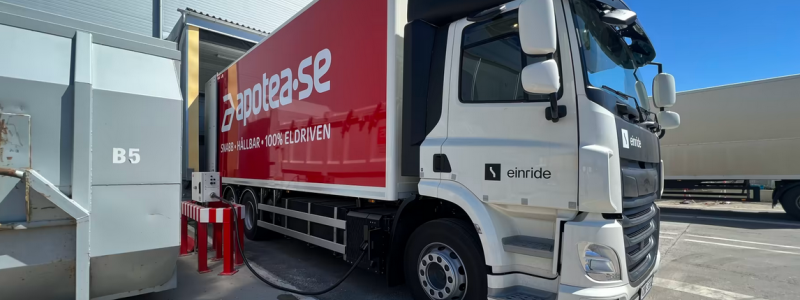 Apotea investerar i egna el-lastbilar från Einride. Foto: Apotea