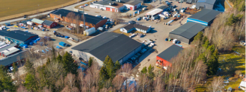 Förvärvet omfattar 36 000 kvadratmeter mark, 12 000 kvadratmeter uthyrd samt cirka 8 000 kvadratmeter outvecklade byggrätter. Foto: Active