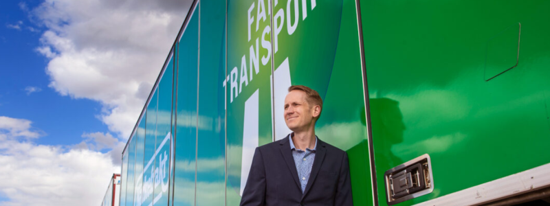 Fair Transport ligger helt i linje med vårt hållbarhetsarbete inom Elektroskandia, säger David Hjälmarlycka, transportchef Elektroskandia. Foto: Elektroskandia