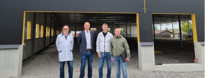 Mats Hansson, Projektchef Inission, Carl Lidén, Managing Director Inission, Tommy Åstrand VD SLP, Nicklas Schmidt, affärsutvecklare SLP. Foto. SLP