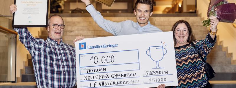 Bland sex nominerade skolor var det till sist Sollefteå gymnasium som knep förstaplatsen. Foto: TYA