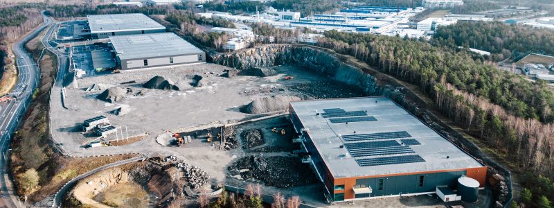 Med uthyrningen till Volvo Cars återstår endast en byggrätt om 30 000 kvadratmeter att utveckla av logistikparkens totala yta på 136 000 kvadratmeter. Foto: Philip Liljenberg