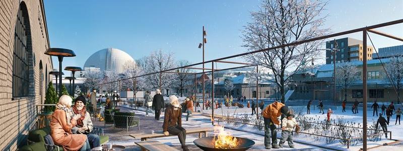 Visionsbild Slakthusområdet. Fotograf: Visionsbild: Stockholms Stad/Nyréns Arkitektkontor