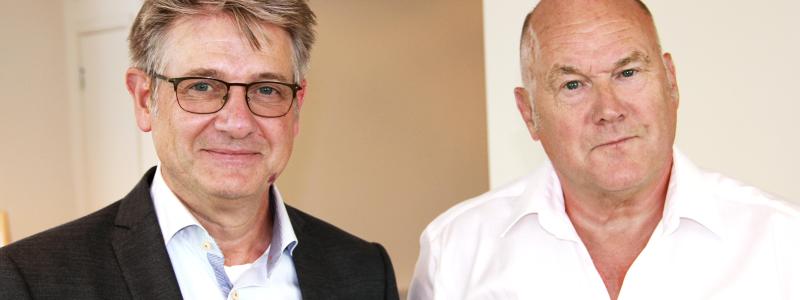 Johnny Bräster, ordförande för Sveriges Bildelsgrossisters Förening och Bo Ericsson, tf vd för Sveriges Fordonsverkstäders Förening, SFVF. Foto:  Sveriges Bildelsgrossisters Förening