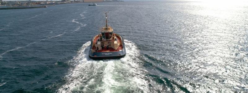 Svitzer Ingrid på väg mot Helsingborgs Hamn. Foto: helsingborgs Hamn