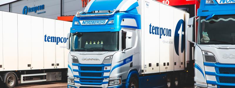 En av logistikaktörens lastbilar. Foto: Tempcon