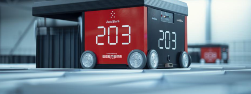 Thansens senaste butik i Köpenhamn har fått en AutoStore-lösning bestående av 14 robotar och över 18 000 papperskorgar. Foto: Element Logic