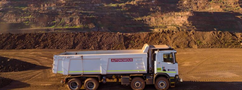 Scania utvecklar autonoma dragbilar vid gruva i västra Australien. Foto: Scania