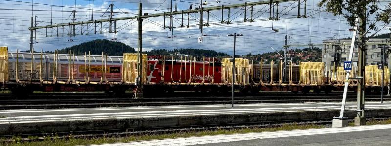 Godståg i Östersund. Foto: Stina wickenberg