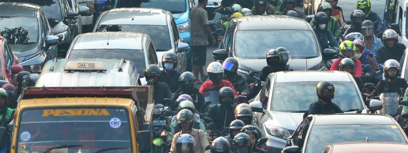 Vy över trafikstockning under morgonrusningen i Jakarta, Indonesien, maj 2024. Foto: Iqro Rinaldi/Unsplash