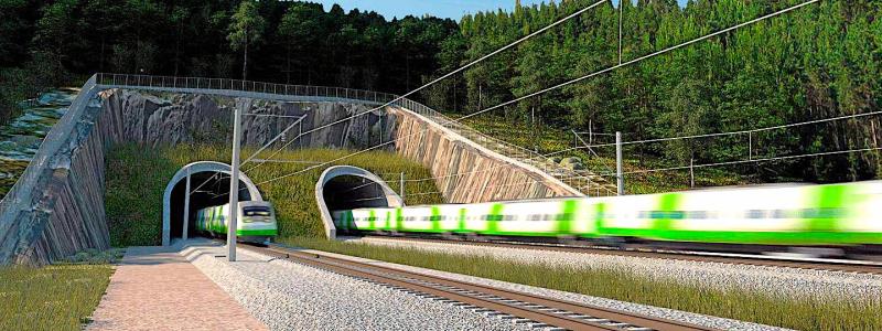 Västbanan är en delvis dubbelspårig tågförbindelse som byggs mellan Helsingfors och Åbo och som gör resorna mer tillförlitliga och erbjuder nya möjligheter till mobilitet, tillväxt och utveckling. Den nya banan medför en snabbare och smidigare förbindelse, men den för också alla orter längs banan närmare huvudstadsregionen och skapar ett arbetsmarknadsområde för 1,5 miljoner finländare i västra delen av södra Finland. Foto: Finlands Trafikverk - Väylävirasto