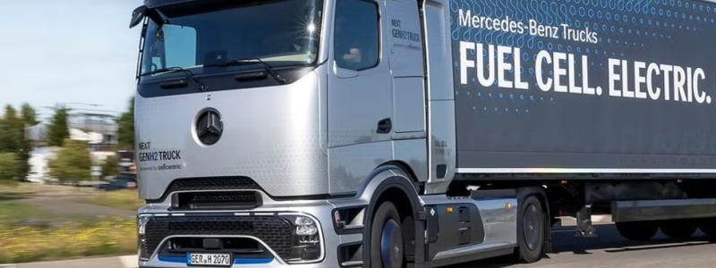 Vätgasdriven långtradare från Daimler-Benz. Symbolbild. Foto: Daimler Truck