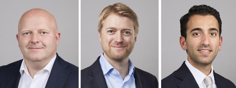 Jacob Rasmussen, John Clements och Fredrik Salman. Foto: Verdion