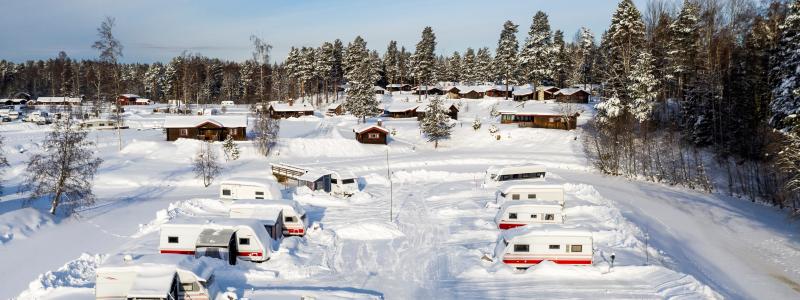 Vintercamping. Foto: Husvagns- och Husbilsbranschens Riksförbund