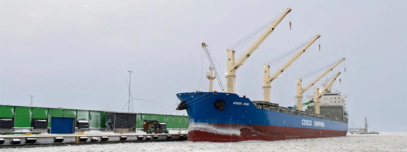 Kemi Hamn. Finlands största hamn för export av virke och träprodukter. Foto: Port of Kemi