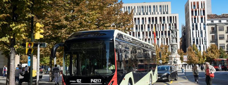 Volvos bussar i Zaragosa i Spanien. Foto: Castrosua