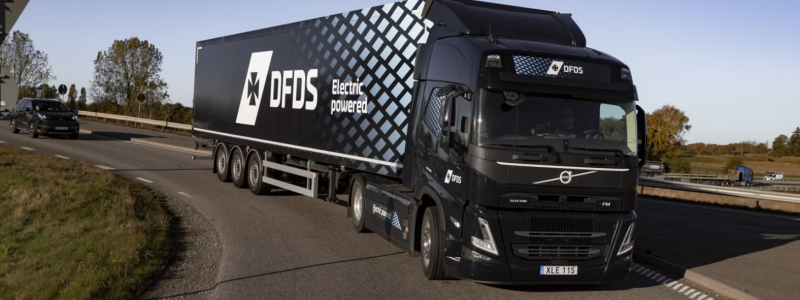 DFDS har nu lagt beställningar på totalt 225 elbilar hos Volvo. Logistic Division på DFDS.