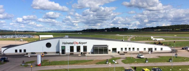 Utökat statligt driftstöd till Halmstad flygplats. Foto: Halmstad Airport