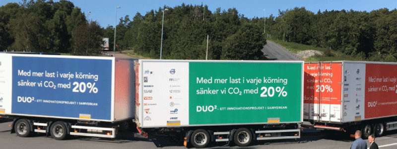 Längre och tyngre fordon bidrar till smart logistik och minskad klimatpåverkan. Foto: Trafikverket