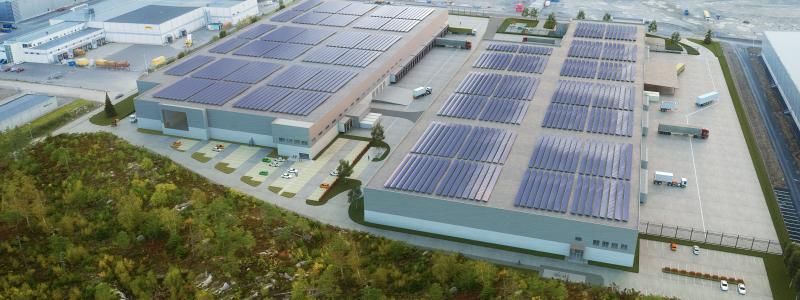 Byggnaden kommer att ha en tydlig miljöprofil, certifierad Breeam "very good". Bild: Logicenters