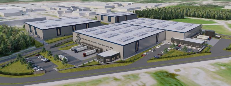 Verdion och Tritax EuroBox investerar 402 miljoner kronor ilogistikanläggning i Rosersberg norr om Stockholmi. Foto: Verdion