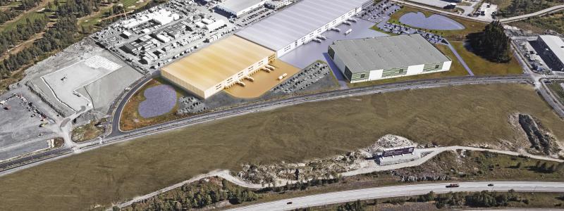 Fastigheten i Brunna Logistikpark utökas med en yta på cirka 18 800 kvadratmeter. Foto: Logicenters