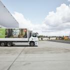 Einride och Fraunhofer ISI analyserade över 38 000 transporter och driftsmönster för över 200 fordon som trafikerar för dagligvarukedjan REWE, med över 500 leveranspunkter inom en radie på 230 km från två distributionscentraler i Berlinområdet, Tyskland. Foto: Einride