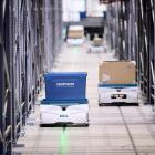 På LogiMAT-mässan i Stuttgart nyligen offentliggjorde franska robotikbolaget Exotec sitt nya program Skyfleet. Foto: Exotec