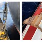 Brister som har upptäckts på fallrep och nödlejdare. Foto: Transportstyrelsen