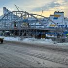 Bågbron är 44 meter lång, 16 meter bred och väger 236 ton. Foto: Härnösands kommun