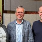 Från vänster: Petter Lagström, vd för Idnet, Fredrik Logenius, vd för Optidev, och Sjur Skjæveland, koncern-vd för Lexit Group. Foto: Lexit Group