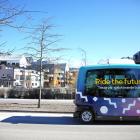 En av de gamla bussarna på väg genom Vallastaden i Linköping. Foto: Mikael Sönne/VTI