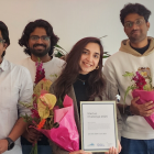 Prajwal Mahesh Palled, Deepak A Bellikatti, Zainab Fatima Bokhari och Aditya Mocherla. Foto: Innovatum Science Park