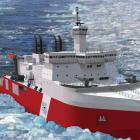 Tung isbrytare. Isbrytarna i Polar Security Cutter-klassen ska bli de första tunga isbrytare som byggs i USA på nästan 50 år. Budgeten och tidplanen för det första fartyget har dock spårat ur kraftigt. Illustration av ett fartyg i Polar Security Cutter-klassen. Bild: U.S. Coast Guard.