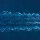 Vågor efter fartyg. Foto: Föreningen Svensk Sjöfart