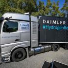 Daimlers konceptlastbil NextGenH2 drivs med bränsleceller som använder vätgas som energikälla. Foto: Daimler Truck.