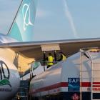 Boeing ecoDemonstrator tankas med vätgasbaserat flygbränsle. Foto: Boeing