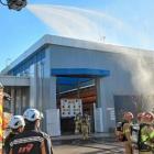 Brandkåren kallades nyligen till maskinrummet vid vätgastankstationen i sydkoreanska Busan efter en brand och explosion. Pumparna syns inte i bild, de är placerade bakom brandbilen till vänster. Foto: Brandförsvaret i Busan.