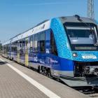 Vätgaståg i tyska Bremervörde. Photo: Foto: Sabrina Adeline Nagel/ kollektivtrafikbolaget EVB