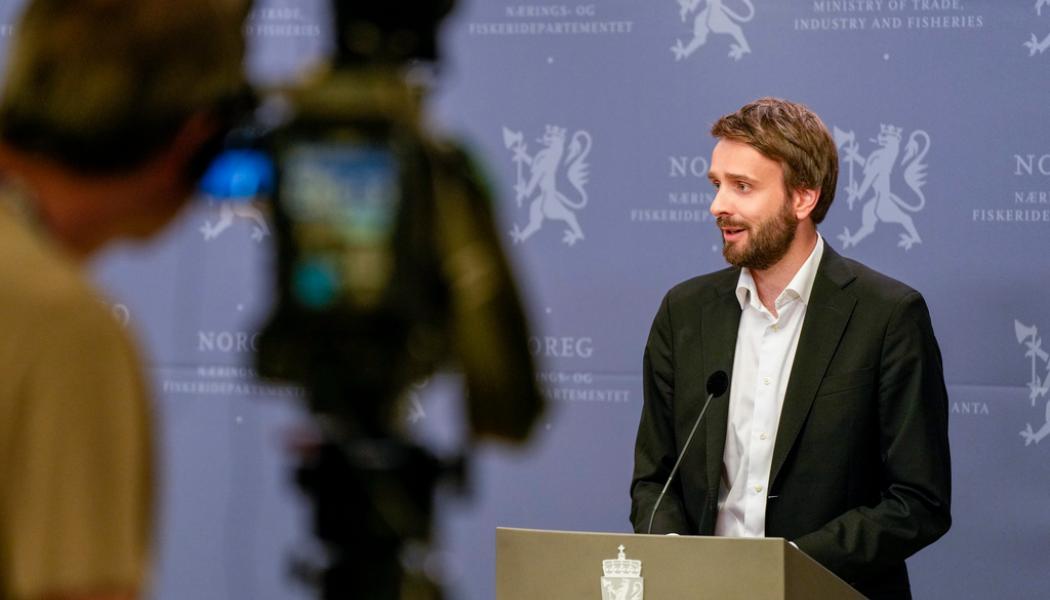 Beate Oma Dahle/NTB/TT: Norska näringsministern Jan Christian Vestre.