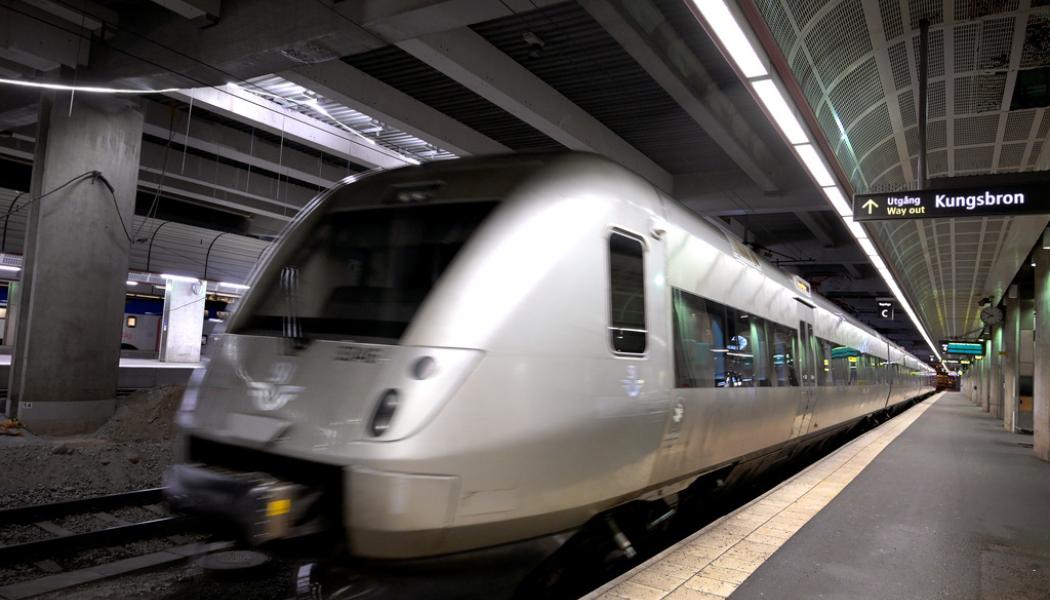 Janerik Henriksson/TT: Ett SJ-tåg på Centralstationen i Stockholm. Arkivbild.