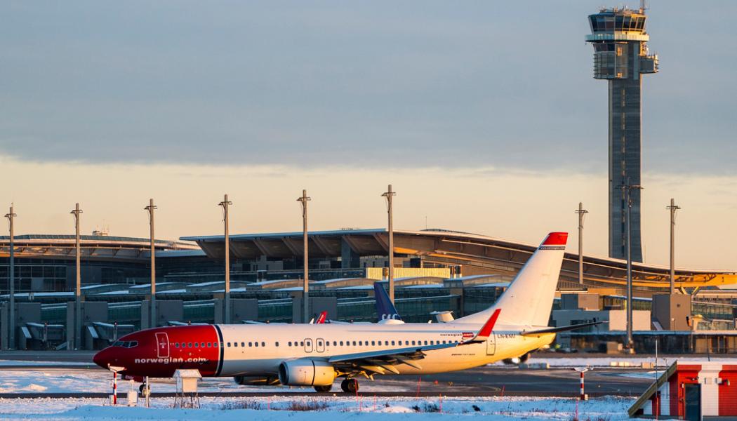 Håkon Mosvold Larsen/NTB/TT: Ett Norwegian-plan på Osloflygplatsen Gardermoen. Arkivbild.