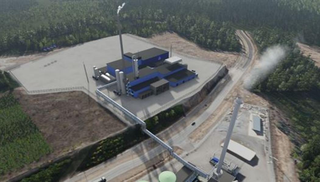 Visualisering av Nordic Ren-Gas anläggningen i Tammerfors, Nordic Ren-Gas. Bild: Gasum