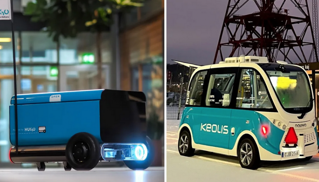 Leveransroboten Hugo och den självkörande minibussen ska nu testas tillsammans på Chalmers campus Johanneberg.