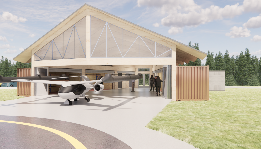Så är skulle framtida Droneport-lösningar kunna se ut. Visualisering: White Arkitekter