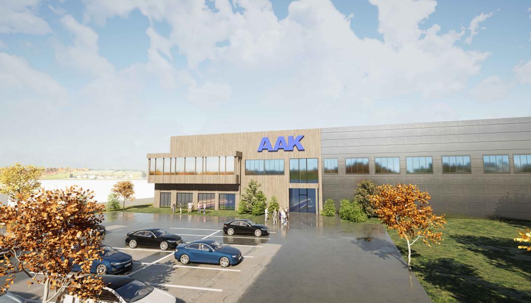 Den nya logistikanläggning i Staffanstorp. Bild: AAK