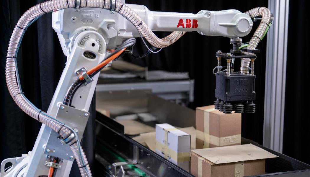AI-systemet uppges kunna tränas att identifiera och avvisa icke-hanterbara artiklar, som sfäriska eller cylindriska föremål. Foto: ABB