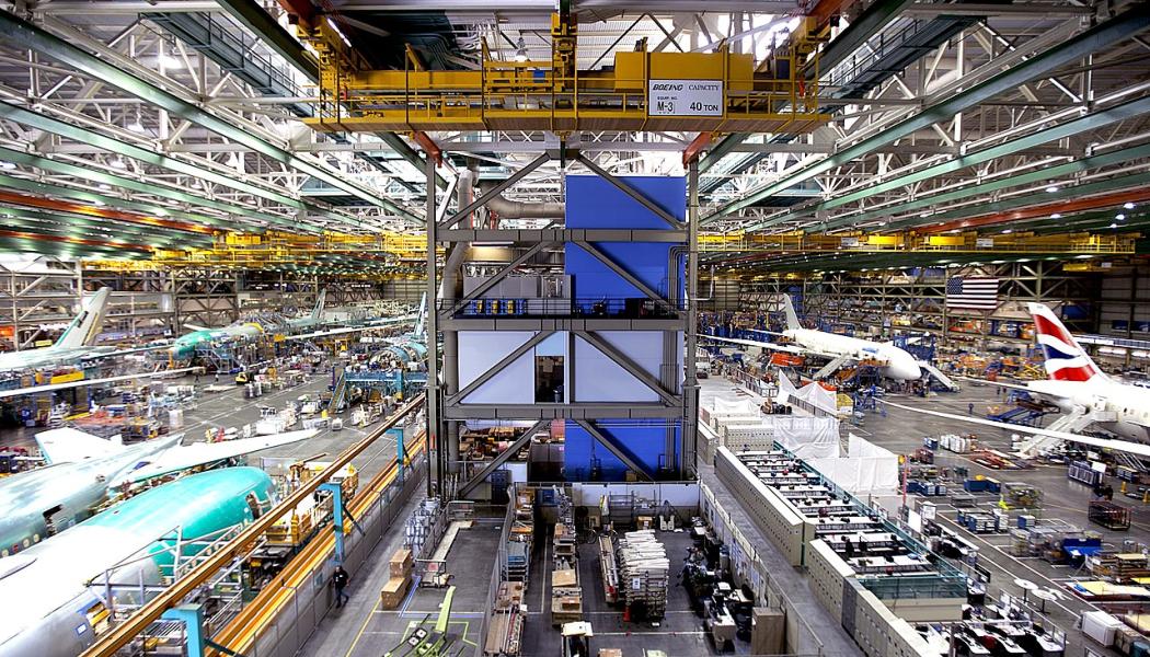 Boeings fabrik i Everett nära Seattle, USA. Foto: Wikipedia Common Lic, kredit: Jetstar Airways