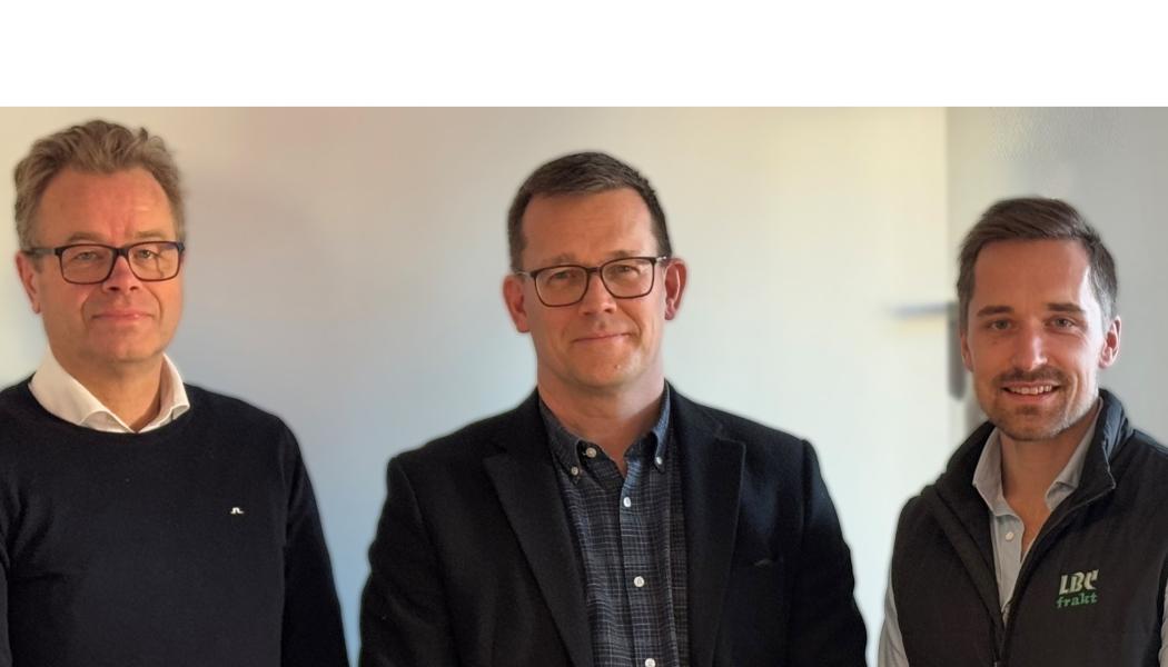 Magnus Trast, VD på Canola, Magnus Trast, VD på Canola och Anders Lööf, VD på LBC Frakt. Foto: LBC Frakt
