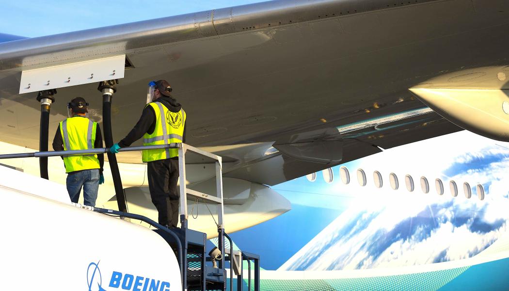 Boeings investering ska bidra till att uppnå de volymer av hållbart flygbränsle som krävs enligt EU:s mål och stärka den nationella energisäkerheten i Norden. Foto: Boeing